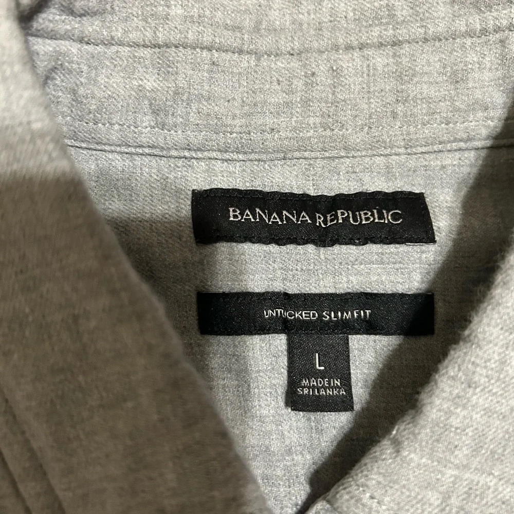 Banana Republic Untucked Fit Long Sleeve Button Up Lined Shirt/Shacket Sz L